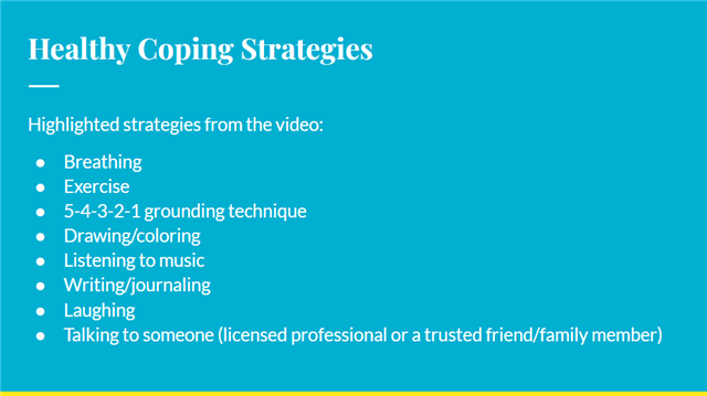 Coping Skills for Students and Adults